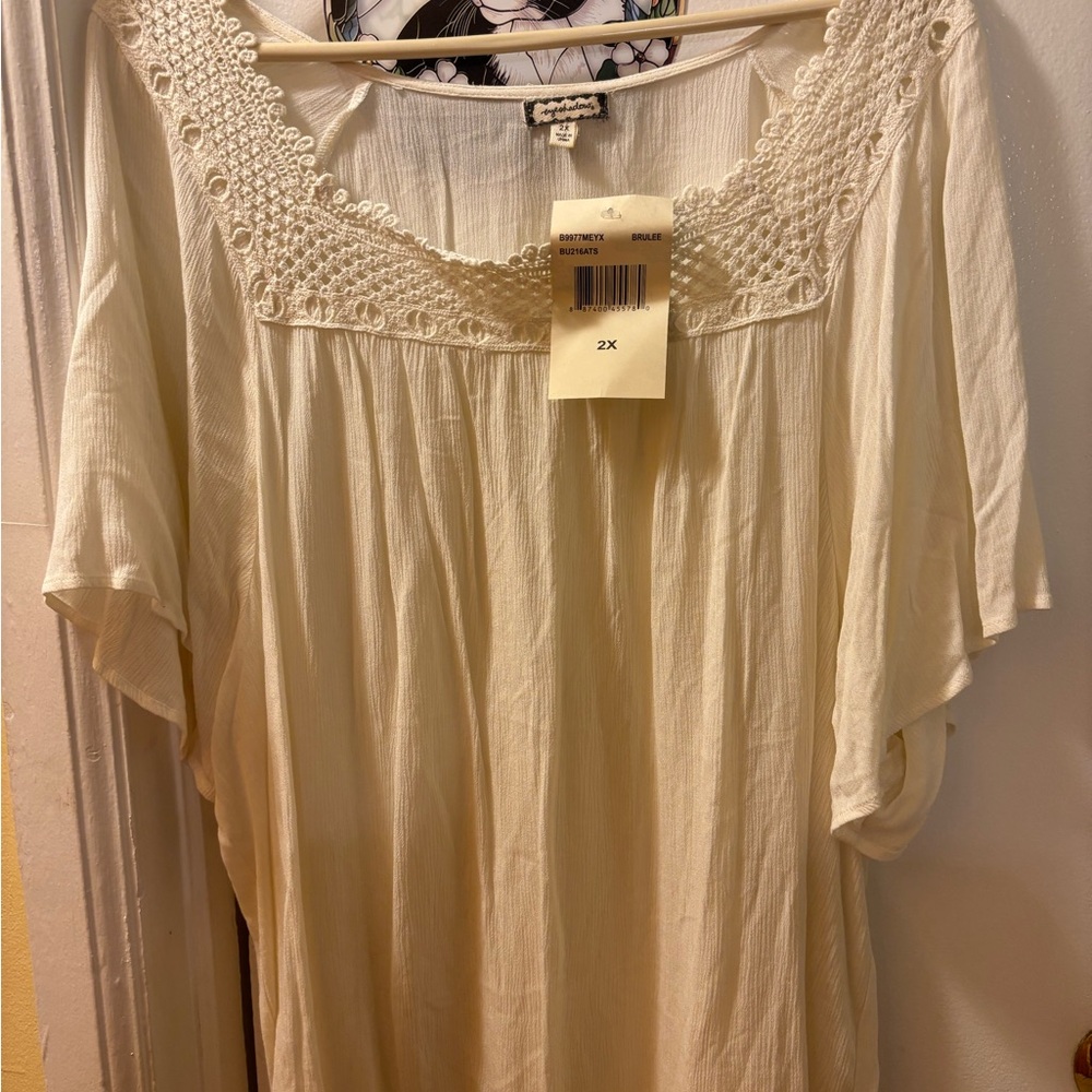 Cream Embroidered Blouse